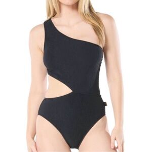 MICHAEL Michael Kors Black Textured Swimsuit